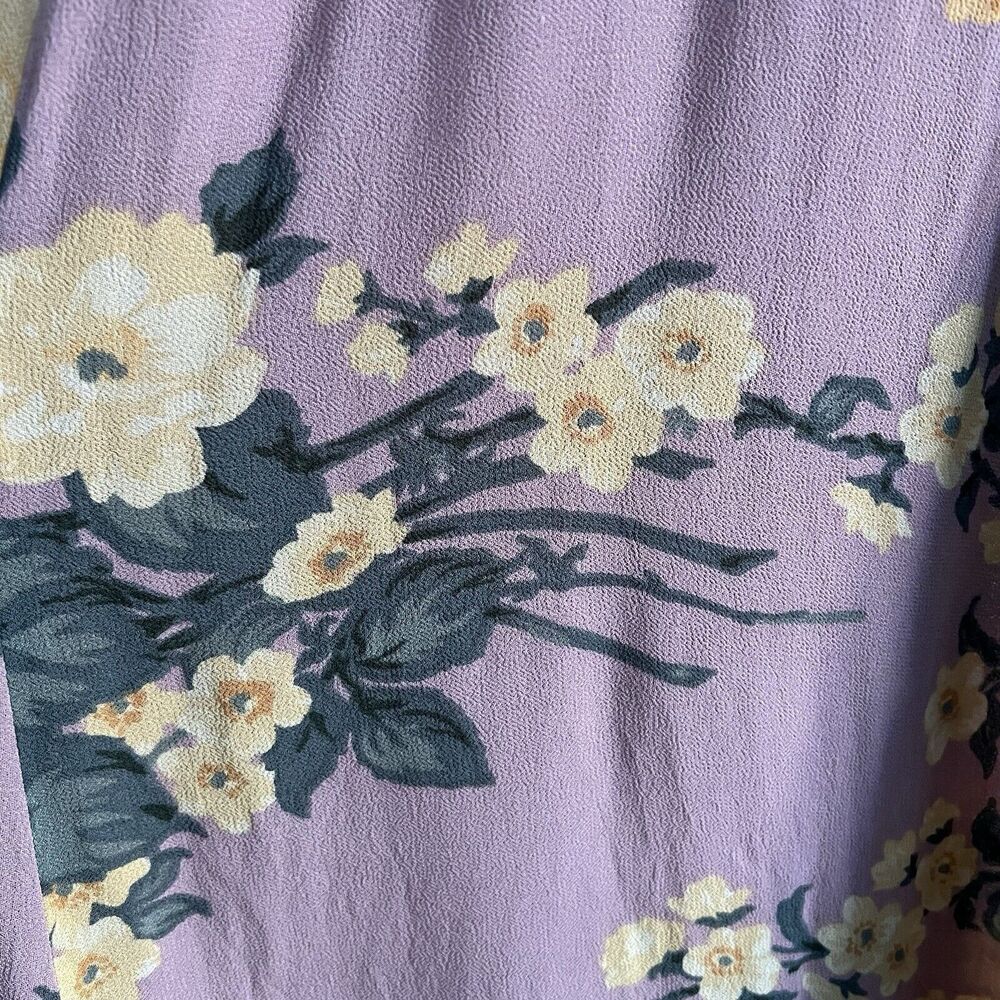 Reformation Floral Midi Dress Size 2 Pink Yellow Flowers Flowy Boho Cute Twee - Picture 4 of 8